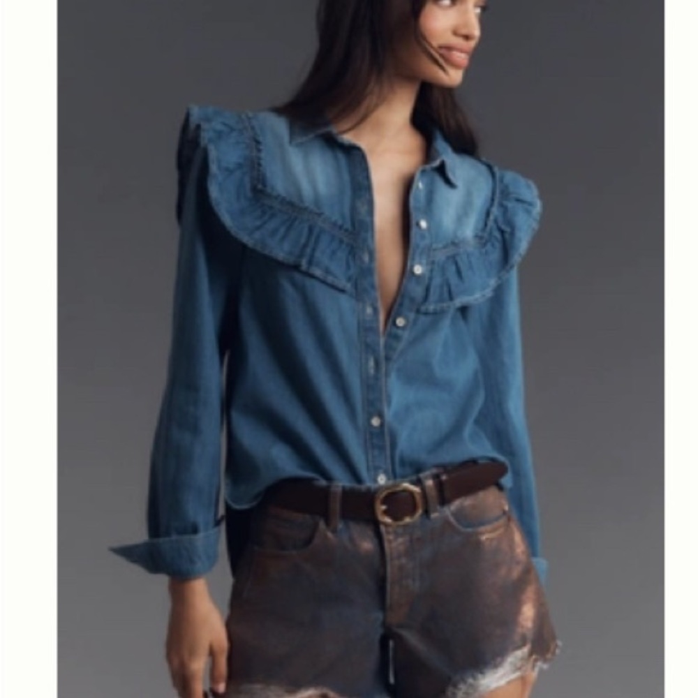 Metallic Bronze Women Shorts - Picture 4 of 4